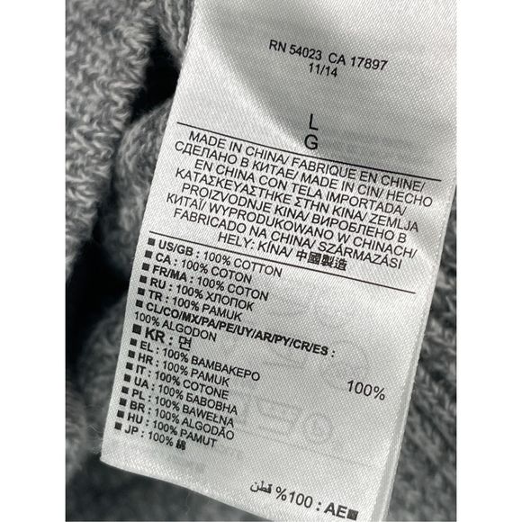 Banana Republic Cardigan Sweater Men Large Gray Button Down Mock‎ Neck Knit - Picture 10 of 13